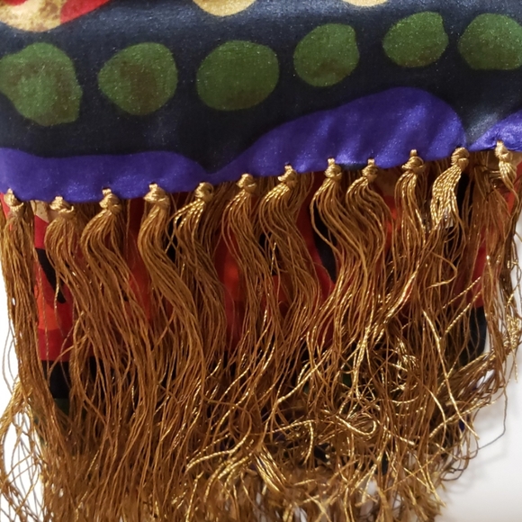 Colorful 100% Silk Scarf - Picture 7 of 7